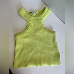 Zara Women's Sleeveless Top Light Green,‎ Size S Preowned